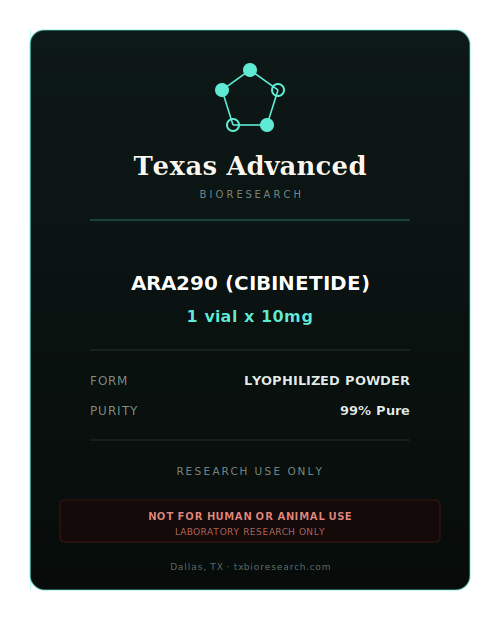ARA290 (Cibinetide) research peptide vial placeholder