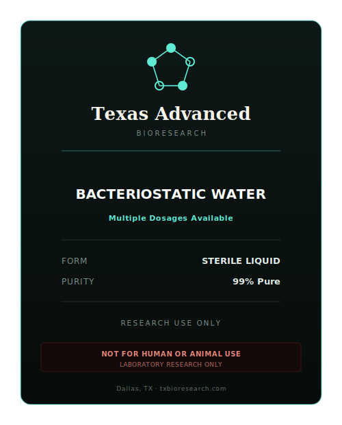 Bacteriostatic Water research peptide vial placeholder