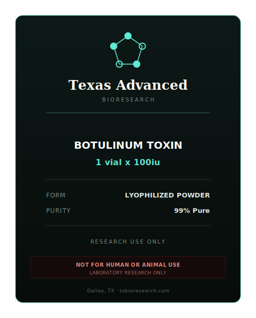 Botulinum toxin research peptide vial placeholder
