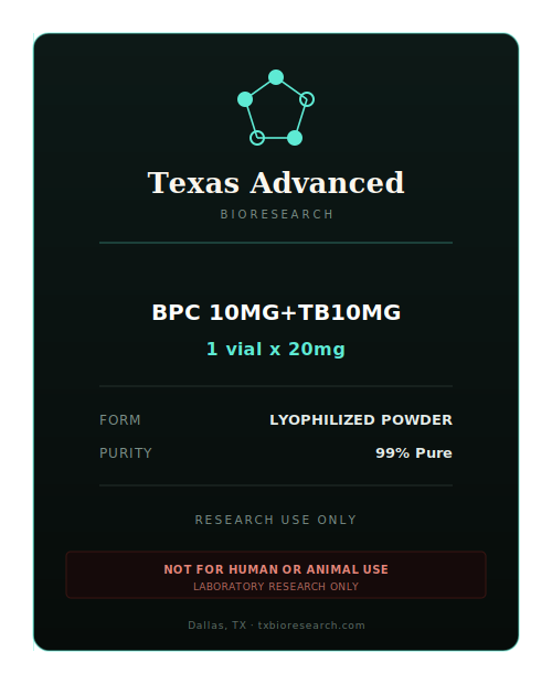 BPC 10mg+TB10mg research peptide vial placeholder