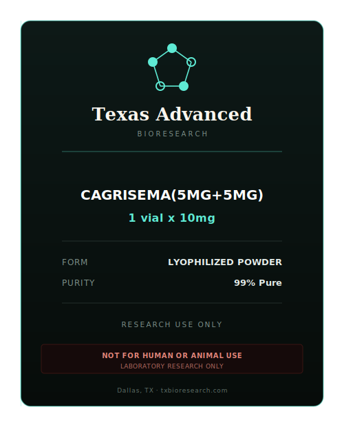 Cagrisema(5mg+5mg) research peptide vial placeholder
