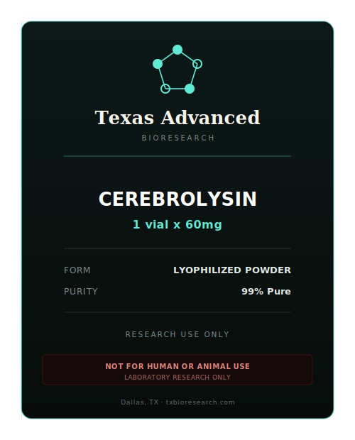 cerebrolysin research peptide vial placeholder