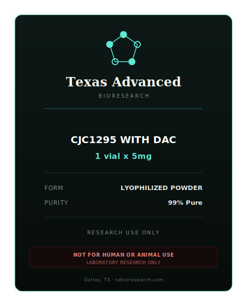 CJC1295 with DAC research peptide vial placeholder