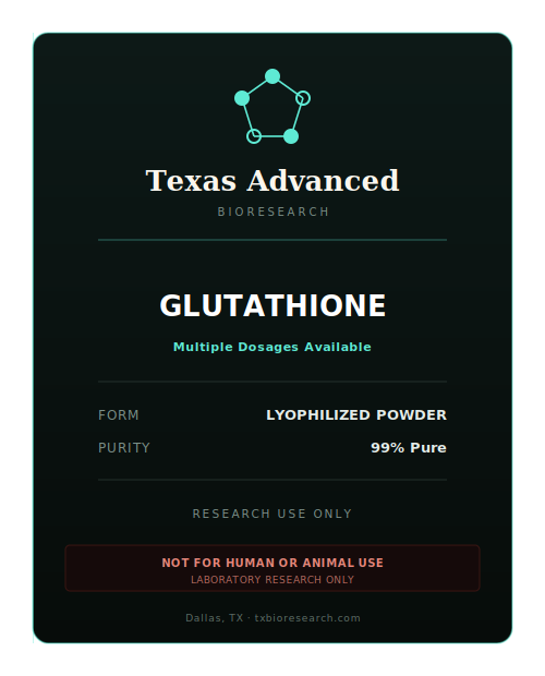 Glutathione research peptide vial placeholder