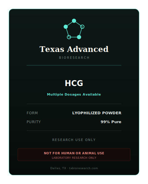 HCG research peptide vial placeholder