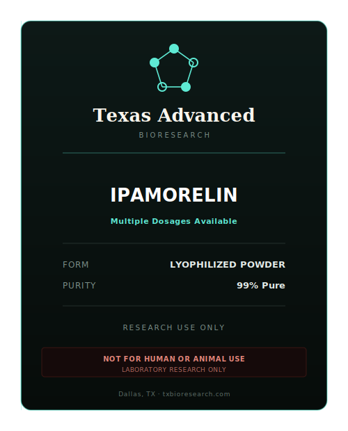 Ipamorelin research peptide vial placeholder