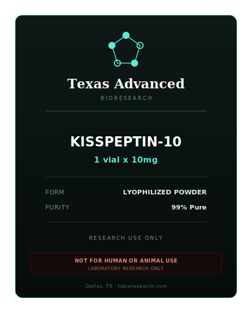 Kisspeptin-10 research peptide vial placeholder