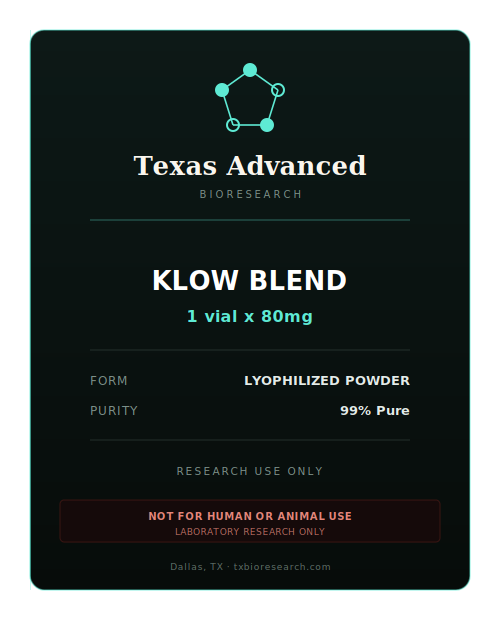 KLOW blend research peptide vial placeholder