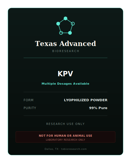 KPV research peptide vial placeholder
