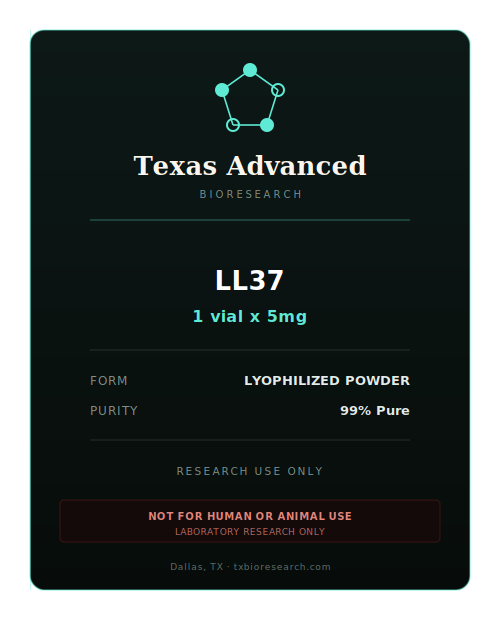 LL37 research peptide vial placeholder