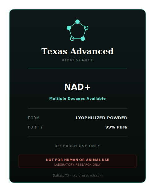 Nad+ research peptide vial placeholder