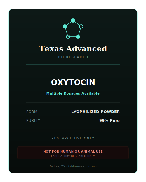 Oxytocin research peptide vial placeholder