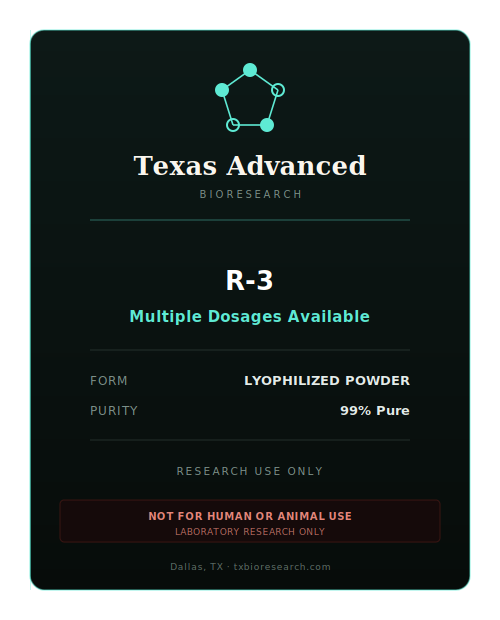 R-3 research peptide vial placeholder