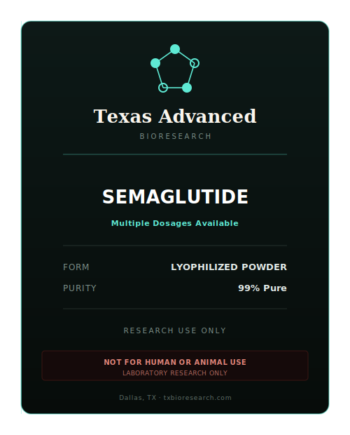 Semaglutide research peptide vial placeholder