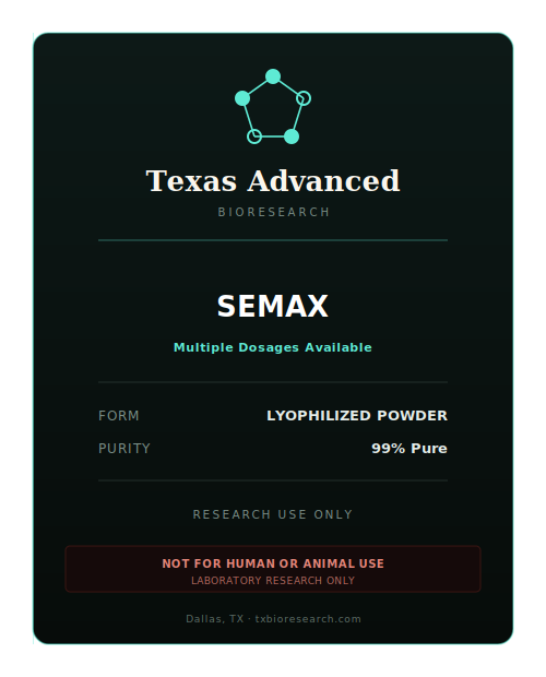 Semax research peptide vial placeholder