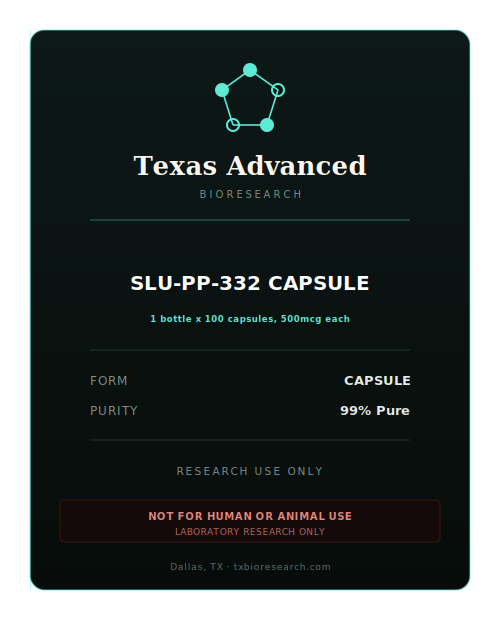 SLU-PP-332 capsule research peptide vial placeholder