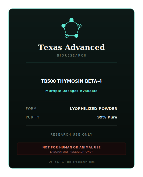 TB500 Thymosin Beta-4 research peptide vial placeholder