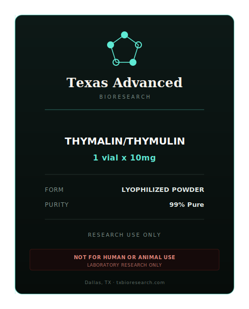 Thymalin/Thymulin research peptide vial placeholder